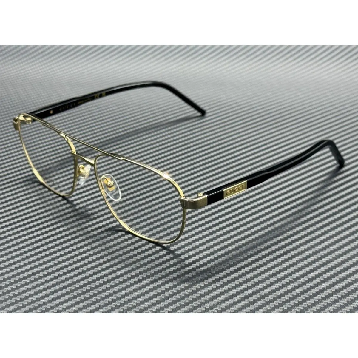 Gucci GG1800O 001 Gold Black Men`s Medium 56 mm Eyeglasses