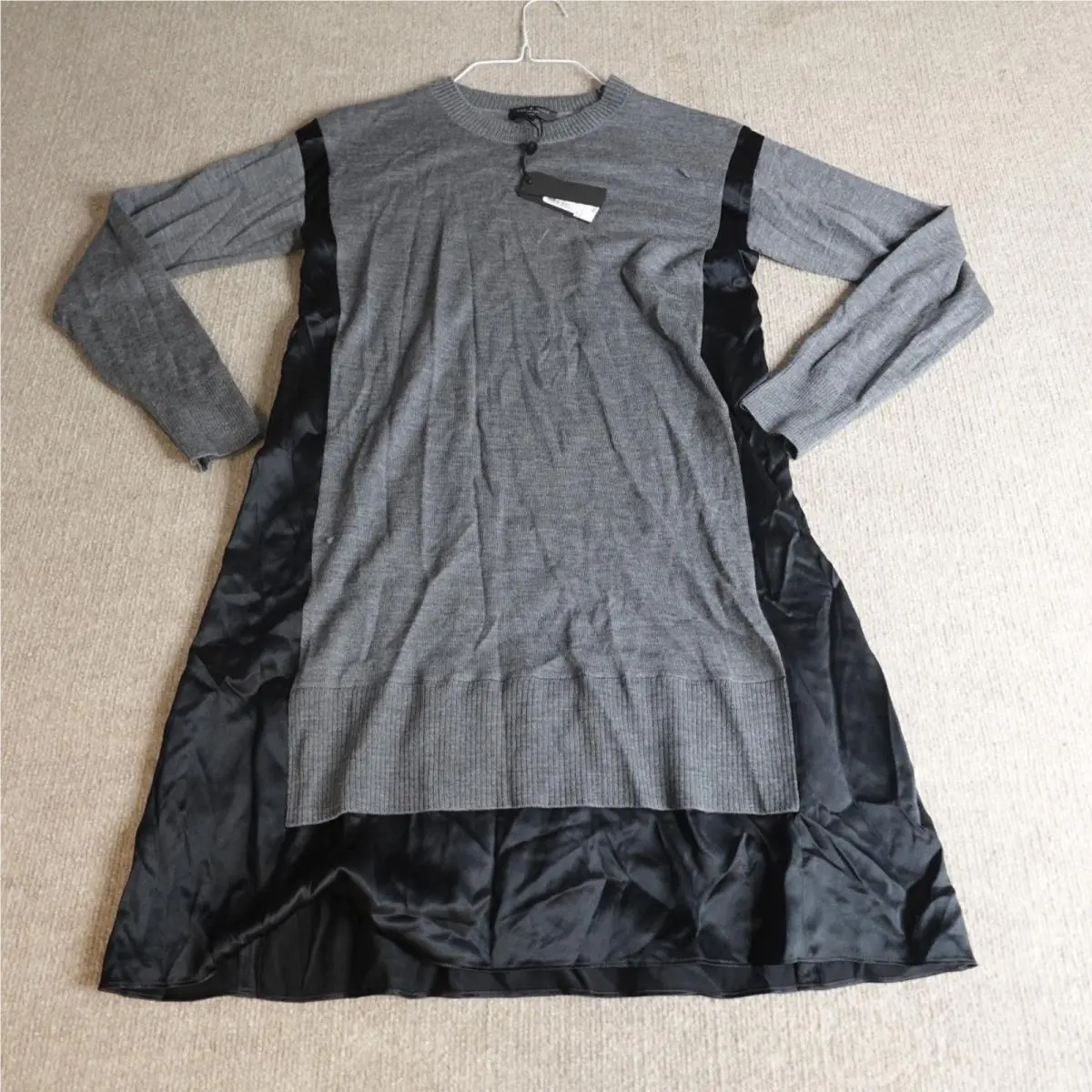 Rag Bone Womens Sweater XS Grey Merino Wool Silk Sadie Read