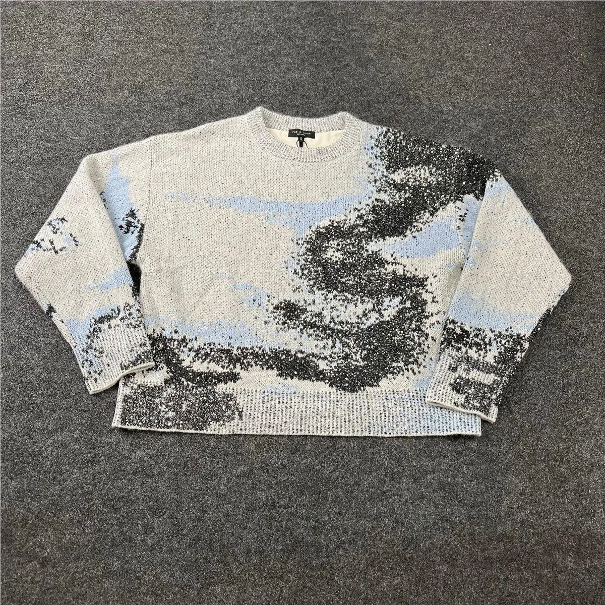 Rag Bone Estelle Crewneck Sweater Women`s Size M Ivory