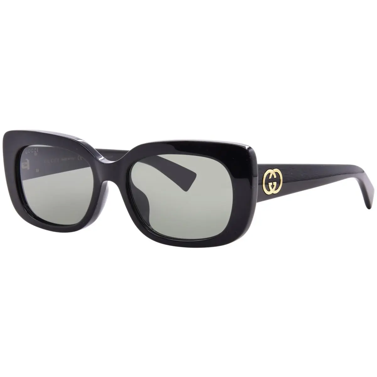 Gucci GG1979SK 001 Sunglasses Women`s Black/grey Full Rim Rectangle Shape 55mm