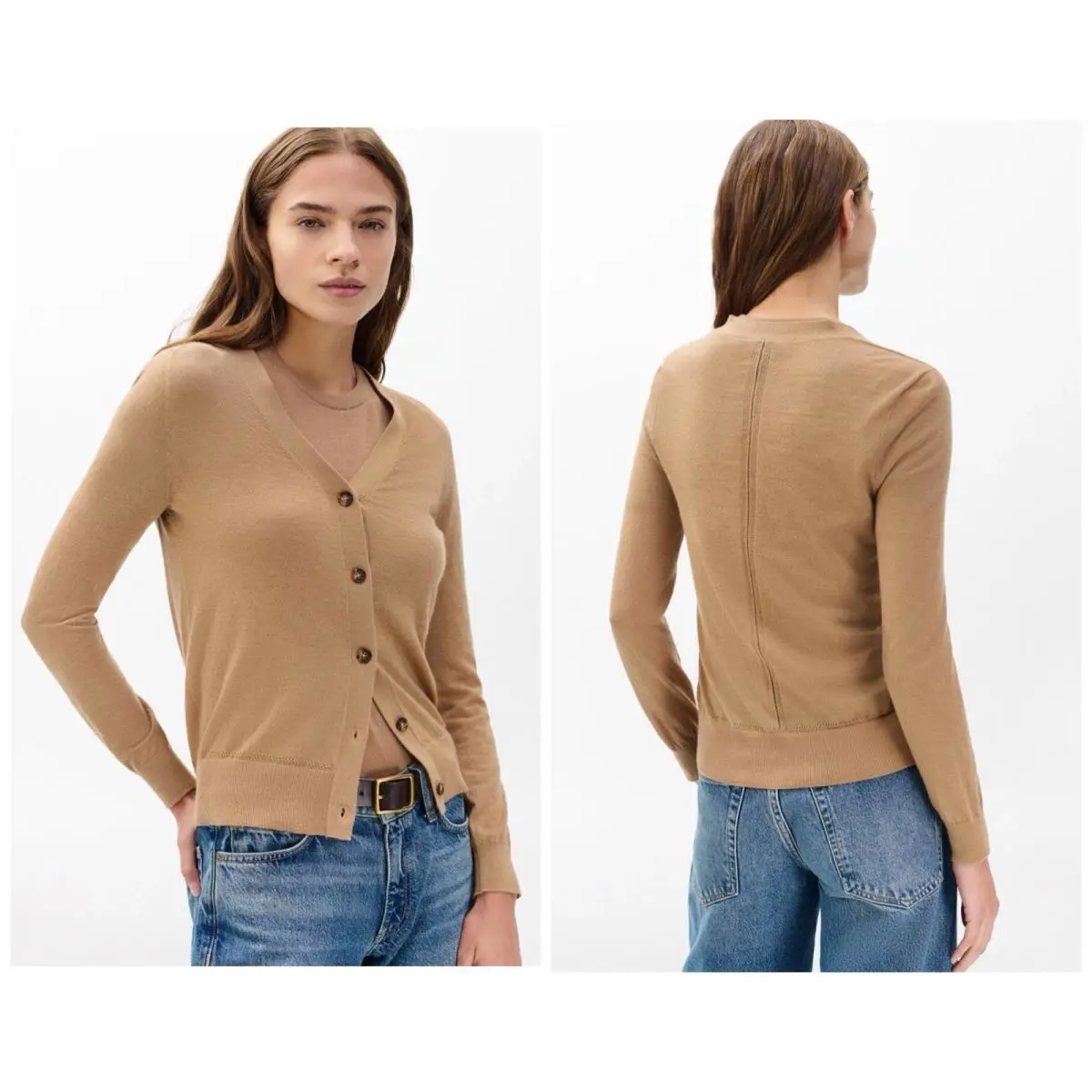 Rag Bone Adeline Lightweight Cashmere Cardigan In Camel Size: XS