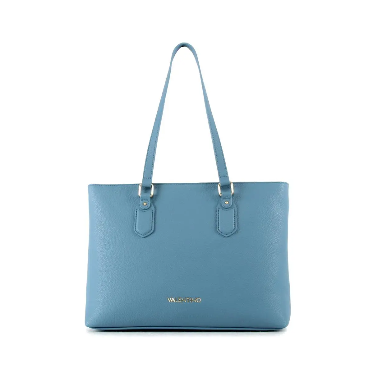 Valentino Brixton Tote Logo and Zip Pocket Womens Bag In Blue