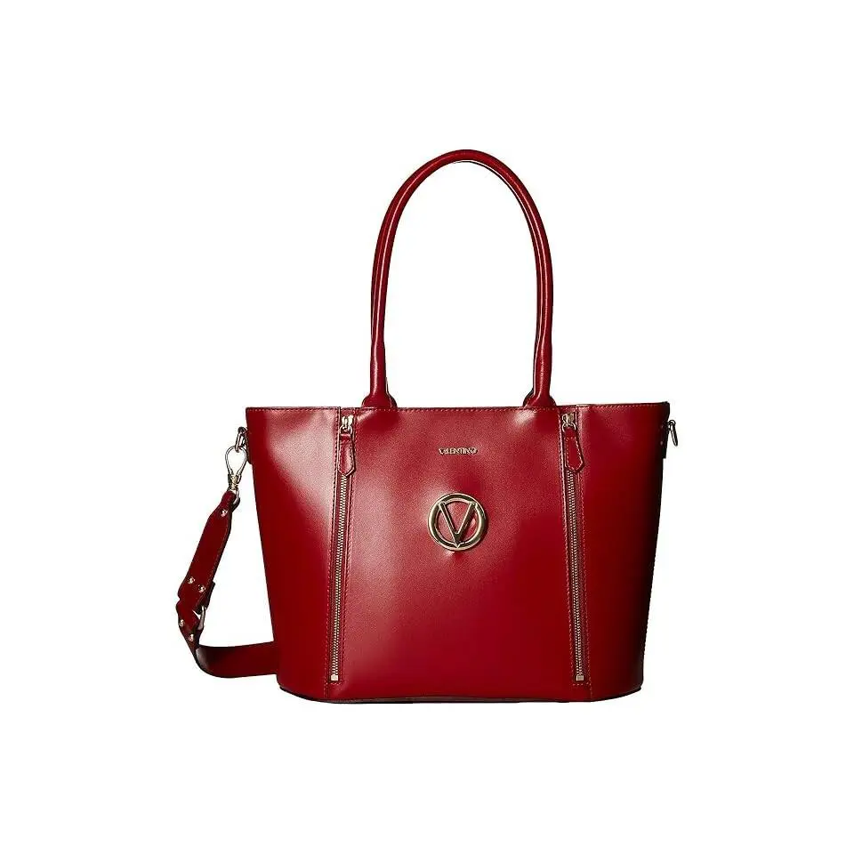 Valentino Bags by Mario Valentino X3605 Red Leather Artista Handbag