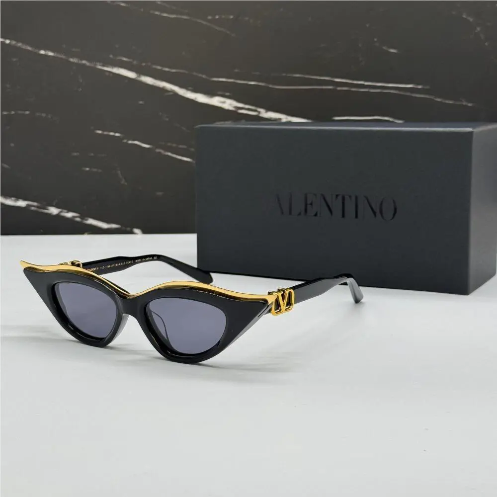 Valentino V-goldcut-ii Black Women Valentino VLS-114A Sunglasses