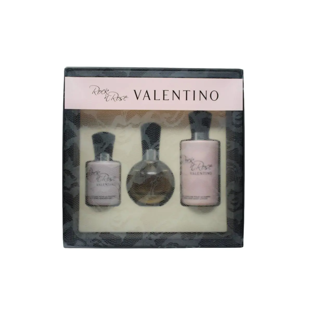Valentino Rock N Rose 3 Piece Gift Set Eau DE Parfum Spray 50 ML/1.6 Fl.oz