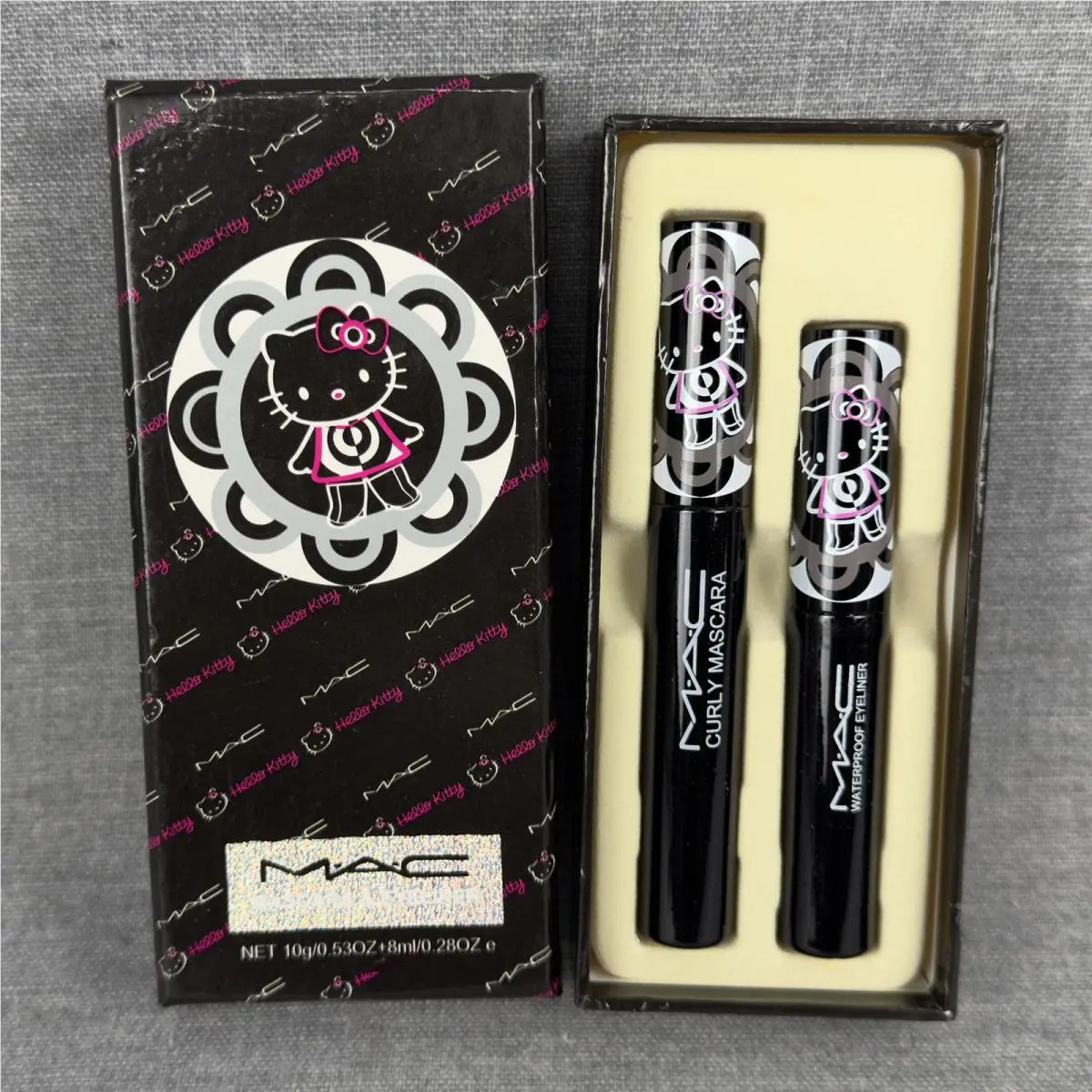 Mac Hello Kitty Mascara Waterproof Eyeliner Set No 808 Made In Usa Makeup