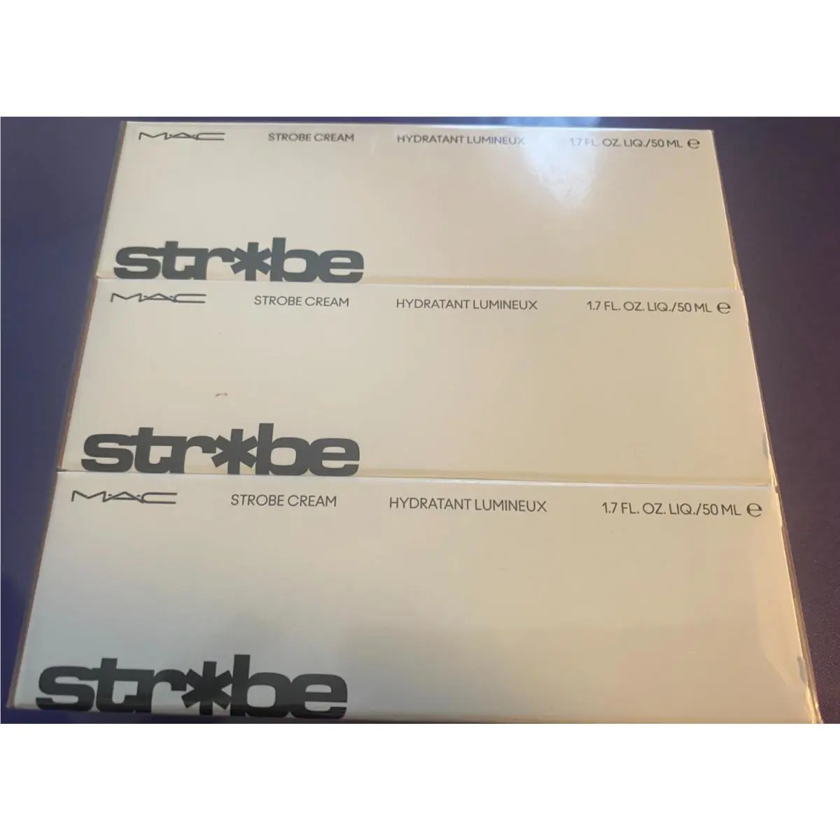 Pack OF 3 Mac Cosmetics Strobe Cream - Bronzelite - 1.7 Oz. - Made In The Usa