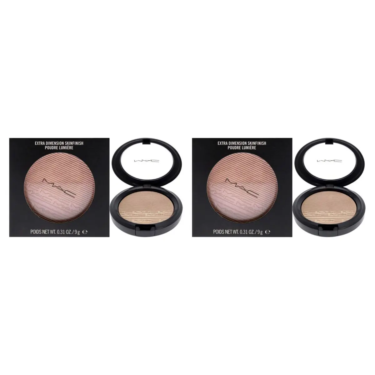 Extra Dimension Skinfinish Powder - Show Gold by Mac - 0.31 oz - Pack of 2 - Gold