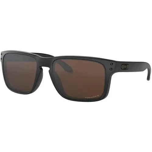 Oakley Mens Holbrook Sunglasses - Matte Black w / Prizm Tngstn Pol - Matte Black/Prizm Sapphire Iridium Polarized, lens__map: Blue