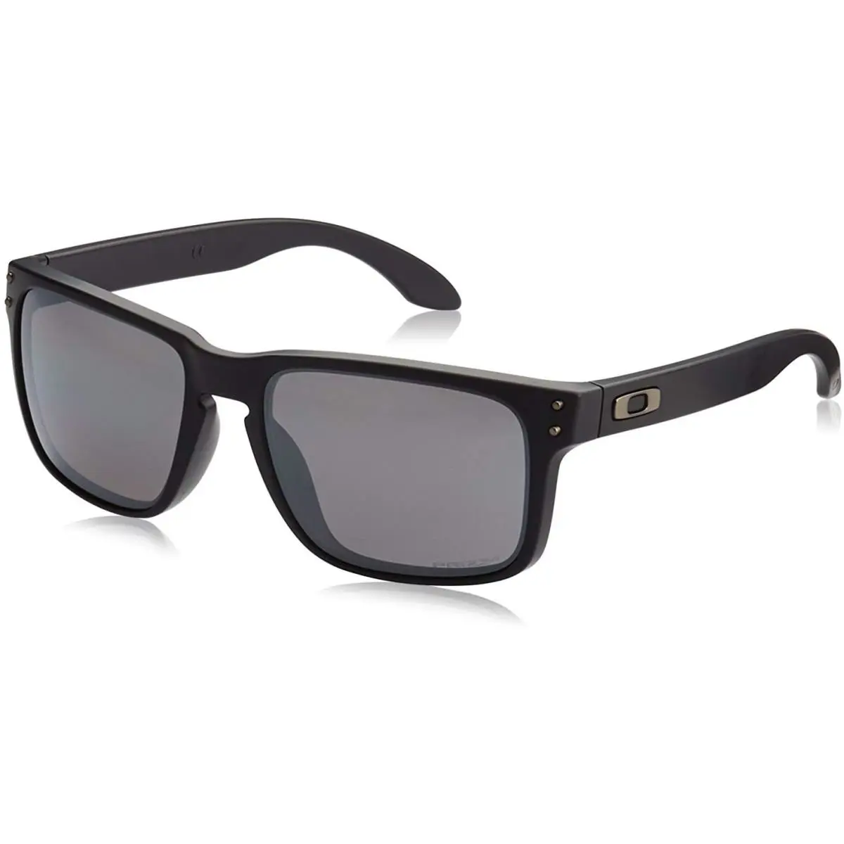Oakley Mens Holbrook Sunglasses - Matte Black / Prizm Black Polar - Matte Black on Black/Prizm Black Polarized, lens__map: Grey