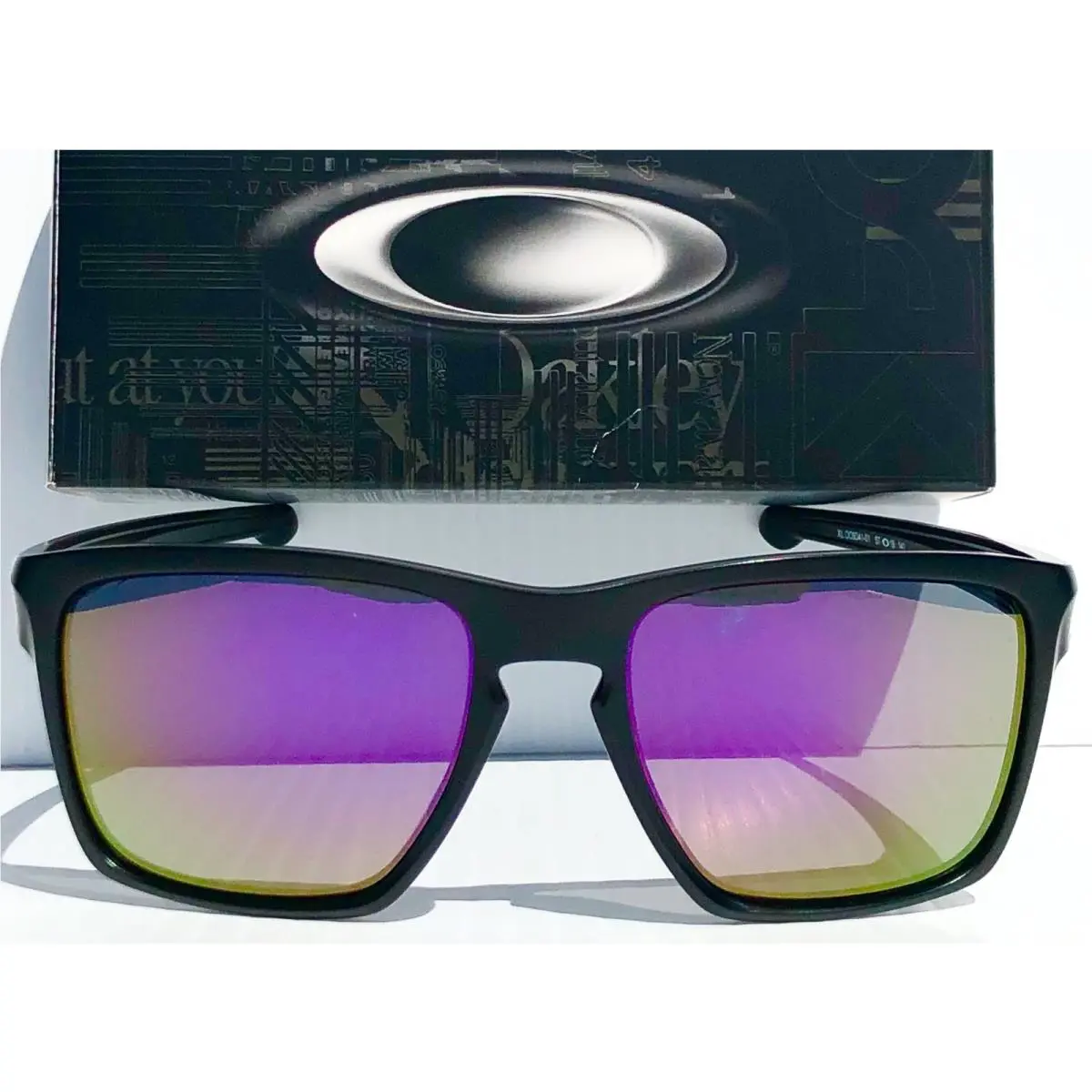 Oakley Sliver XL Matte Blackout Polarized Galaxy Violet Lens Sunglass 9341-01