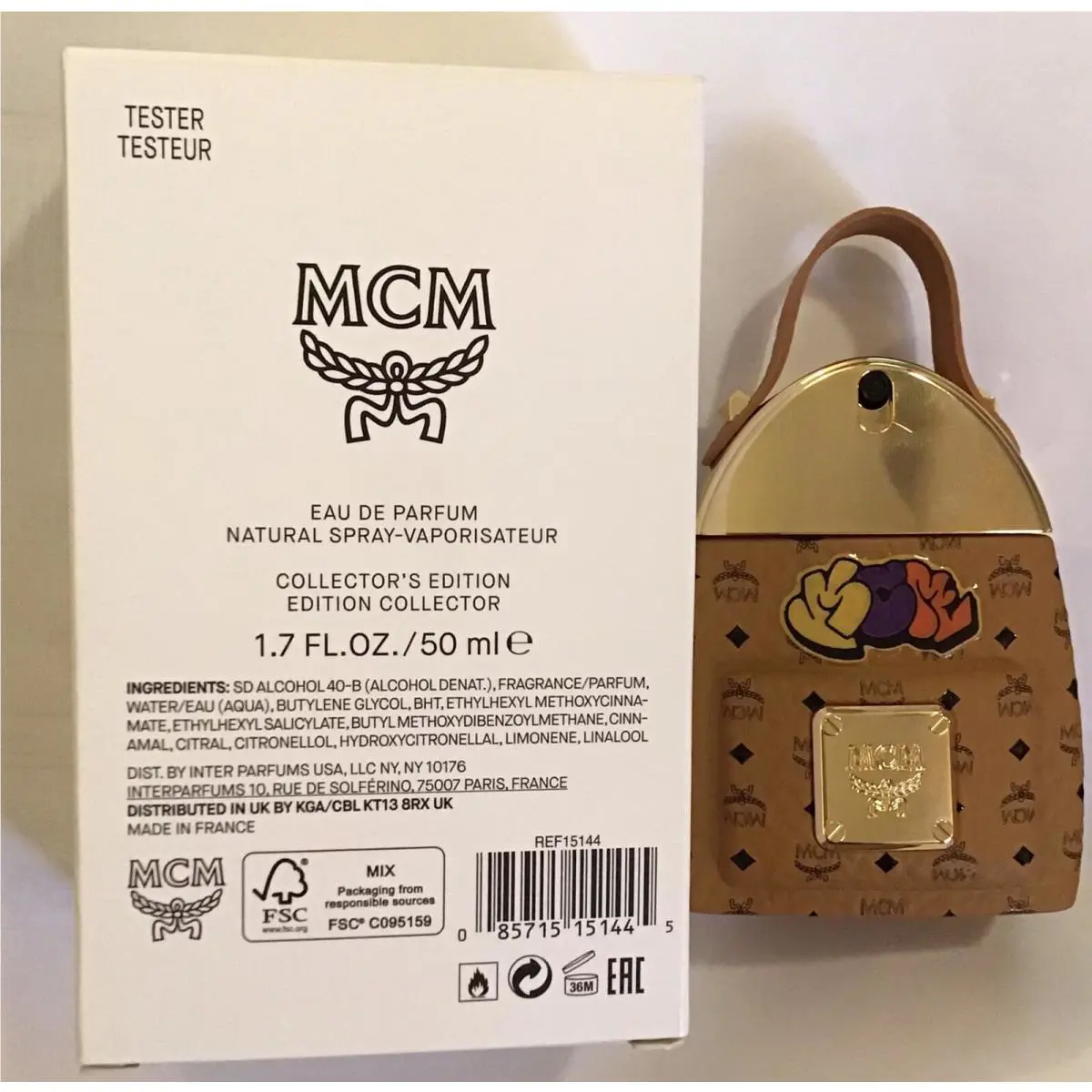 Mcm Eau De Parfum Collector`s Edition Tester Bottle 1.7 Fl. Oz. Full