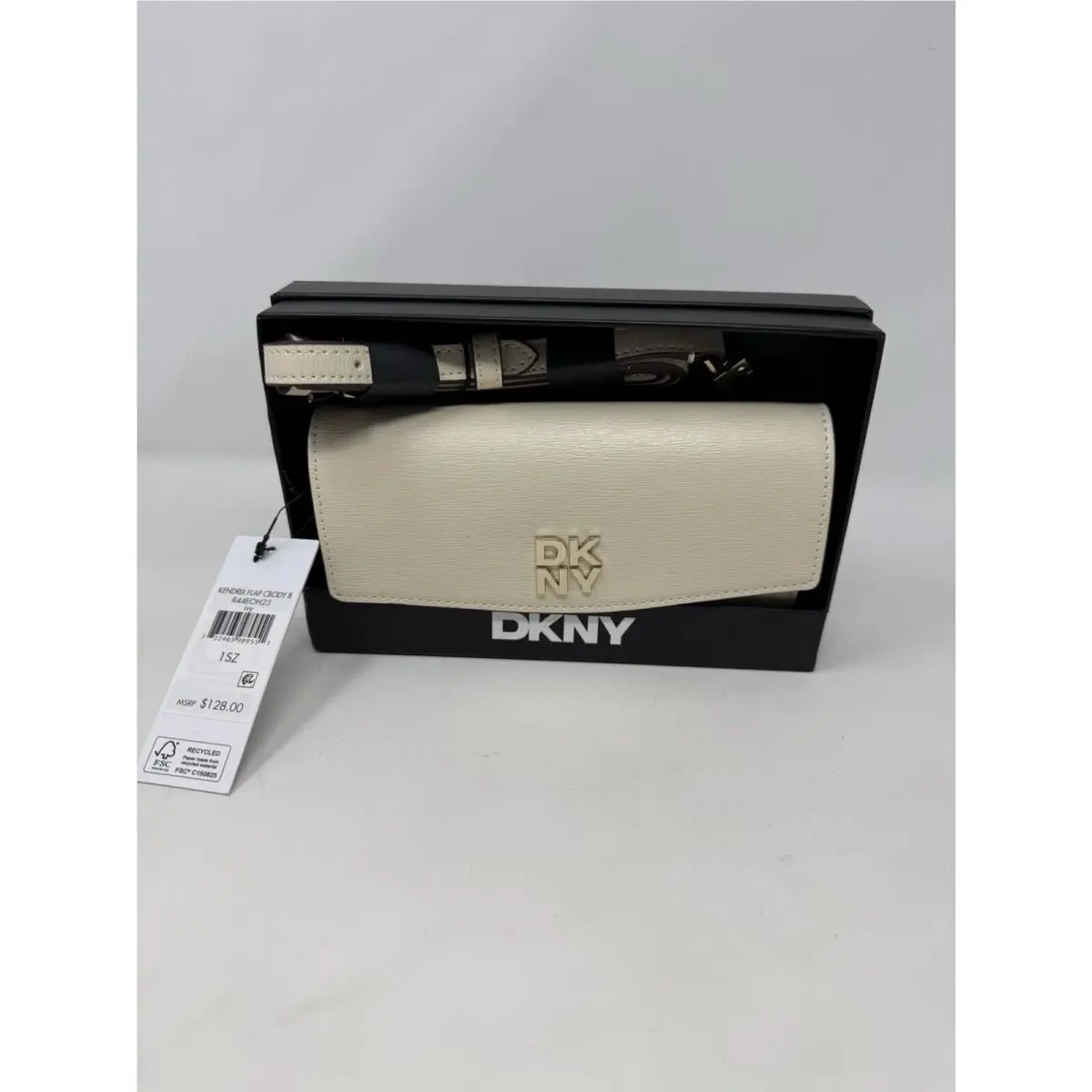 Dkny R44EOH23 Women`s Kendrix Crossbody Purse Beige Gifts Set Wallet