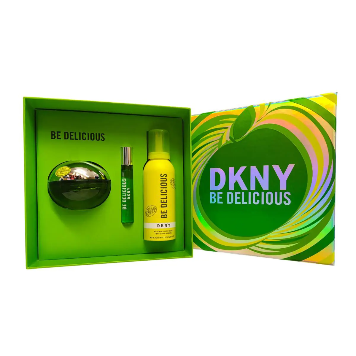Dkny Be Delicious 3 Pc`s Set Edp 3.4 + Edp 0.5 + Shower Gel 5.1 oz