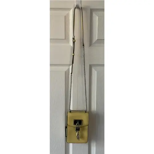 Dkny Elissa North South Pebbled Charm Mini Crossbody Bag Yellow