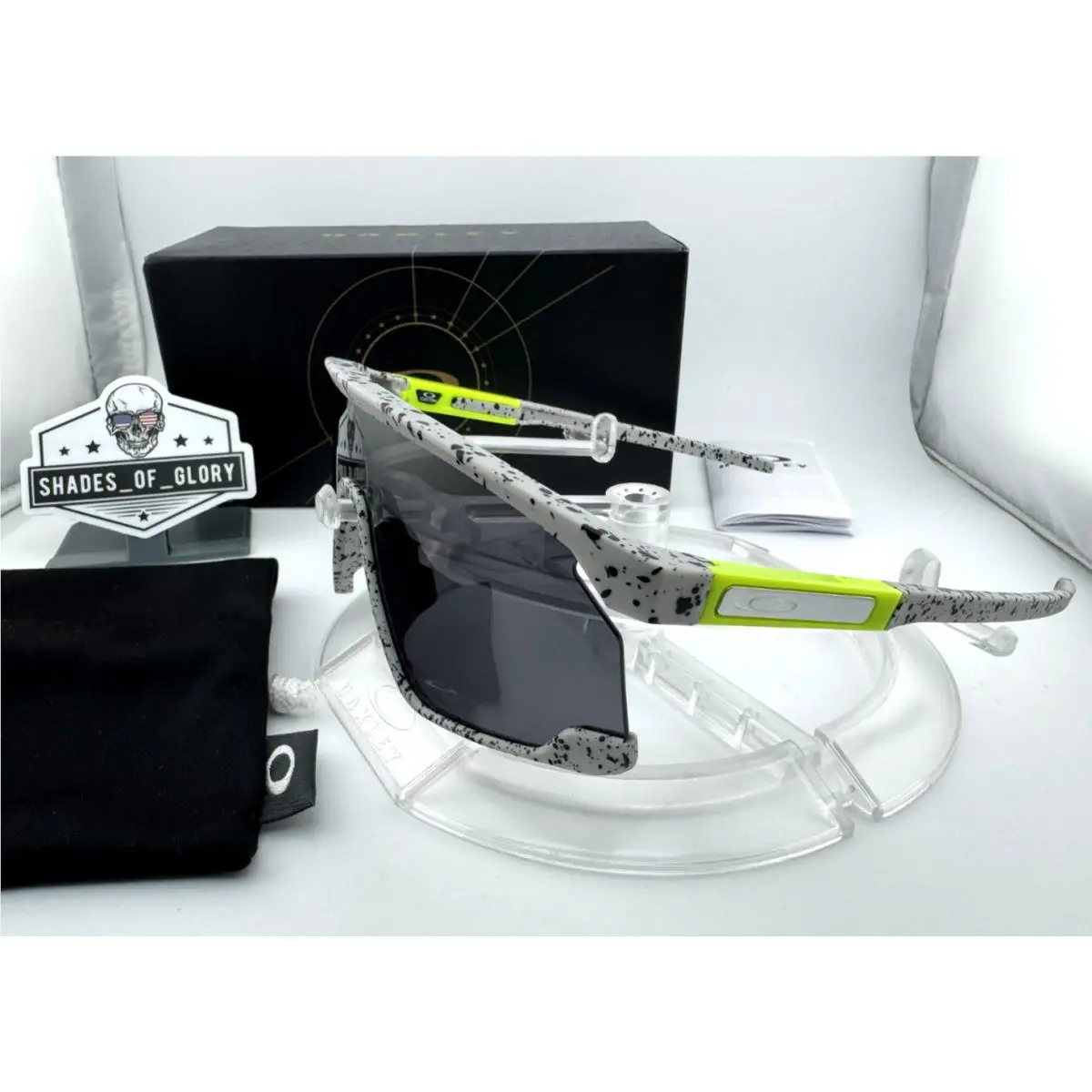 Bxtr Custom Black Grey Speckle Retina Burn Prizm Grey Sunglasses OO9280 by Oakley
