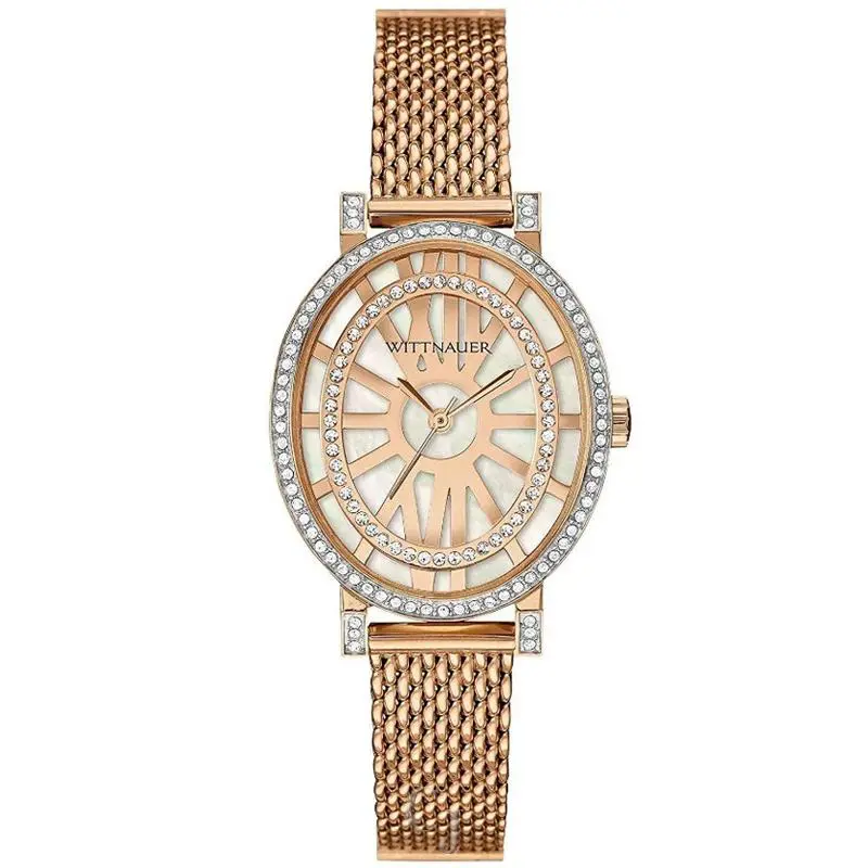 Wittnauer WN4039 Mother-of-pearl Dial 134 Crystals Rose Gold Tone Ladies Watch