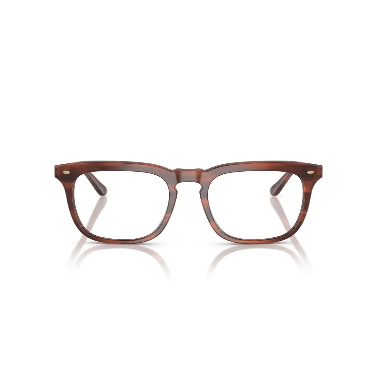 BB2067U Eyewear Frames Amber Horn/demo Lens 53 mm by Brooks Brothers