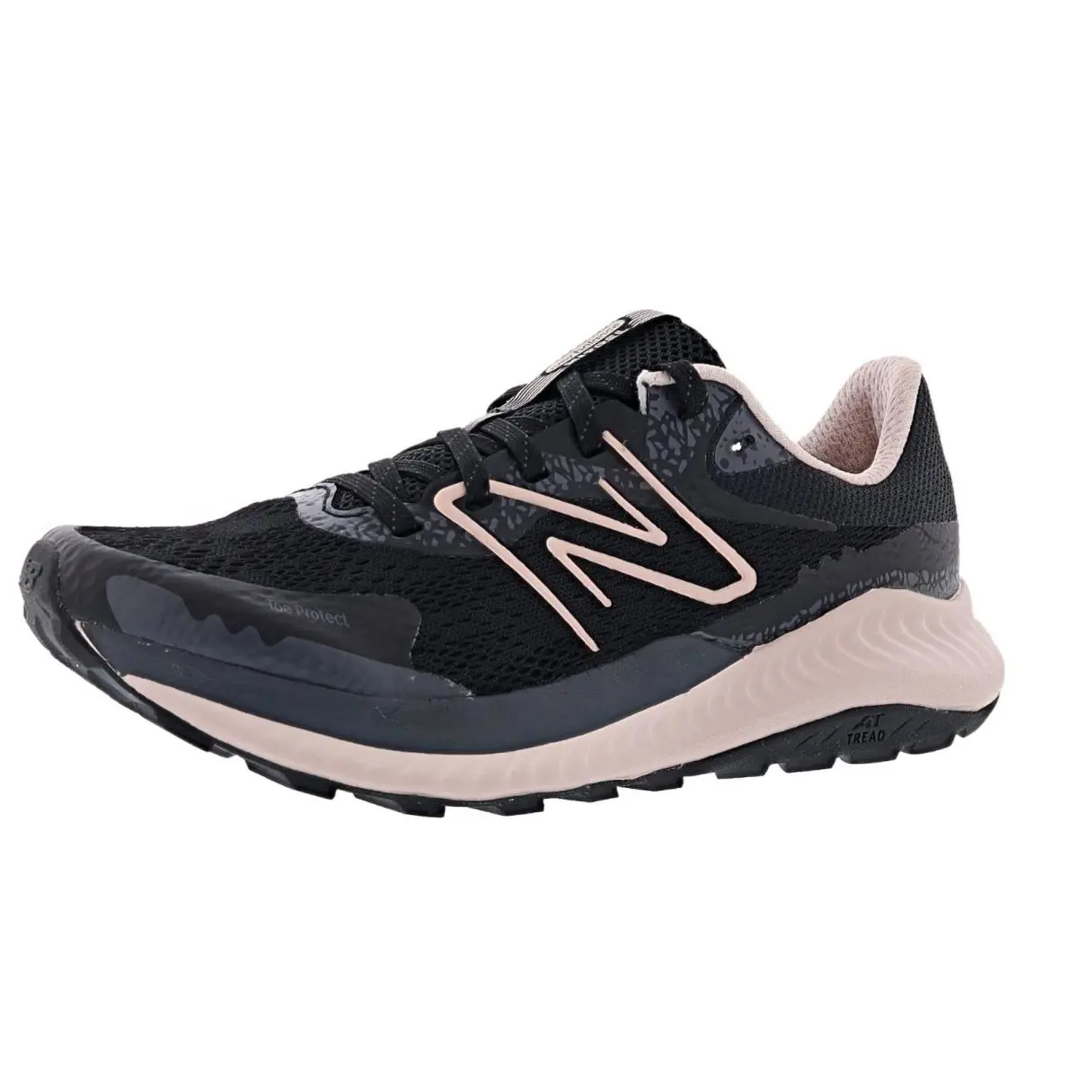 New Balance Women`s WTNTRLB5 Dynasoft Nitrel V5 Wide Width Trail Running Shoes - BLACK / PINK SAND