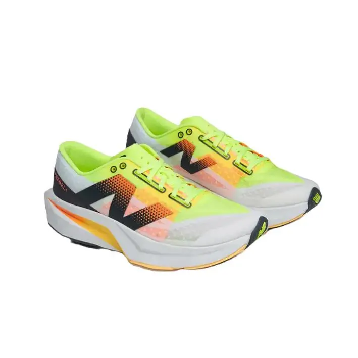 New Balance shoes - White/Bleached Lime Glo/Hot Mango 5