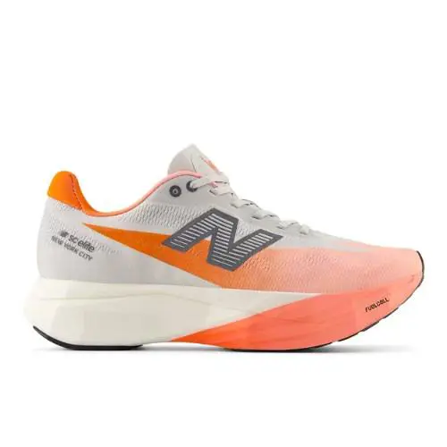 New Balance Women`s Tcs Nyc Marathon Fuelcell Supercomp Elite v5 Shoe - Grapefruit/Grey Matter/Poppy