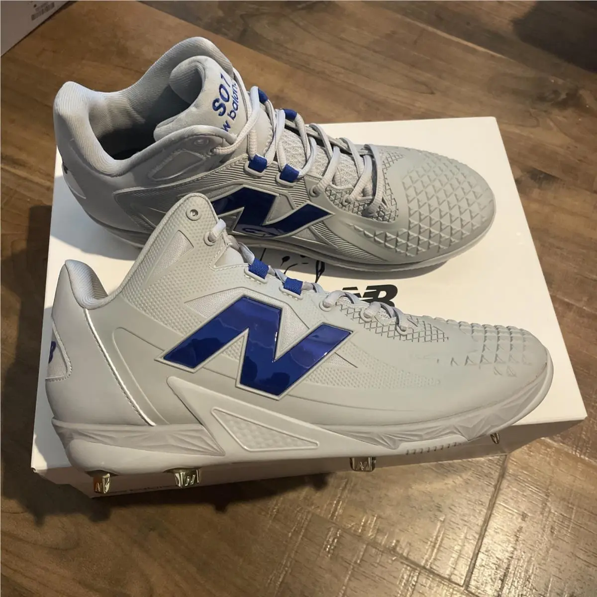 New Balance Shohei Ohtani Promo Baseball Cleats Men Size 12 MSHOTA1 Grey Blue