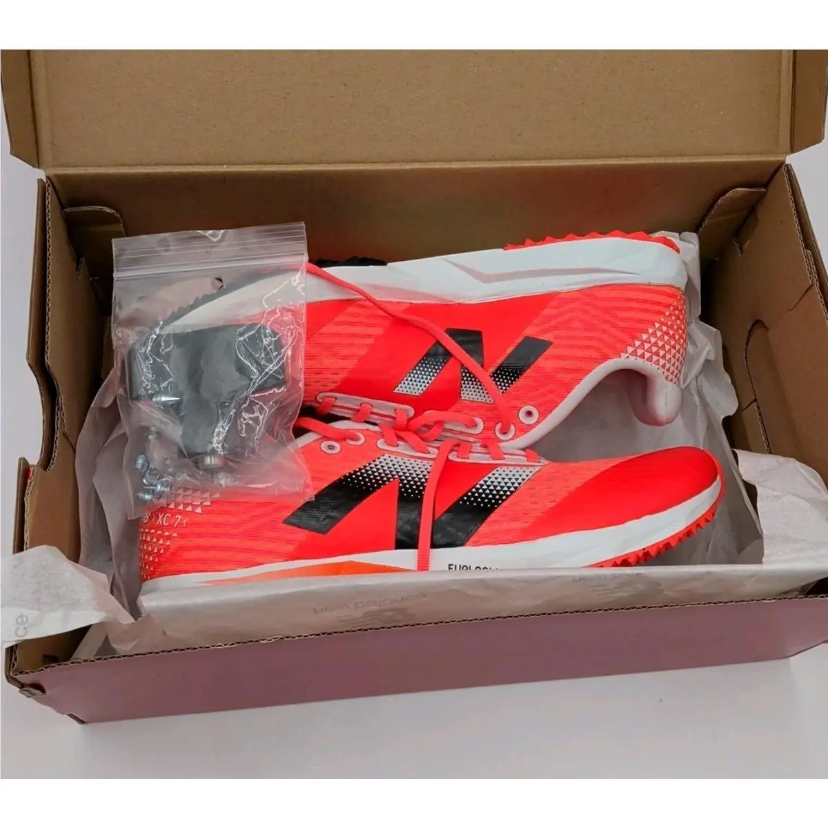 New Balance shoes - New Balance FuelCell XC7 v5 - UXCS7CU5 - Pink, Manufacturer: Urgent Red/Black/White (UPC: 198686715339) 8