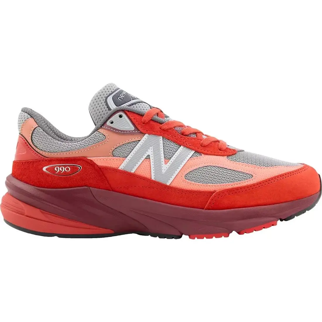 New Men 990v6 Molten Lava Slate Grey Sneakers U990RT6 Sz 10