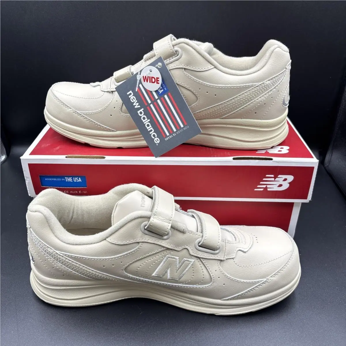New Balance Mens 577 MW577VB Beige Walking Shoes Sneakers Size 10 4E Wide New