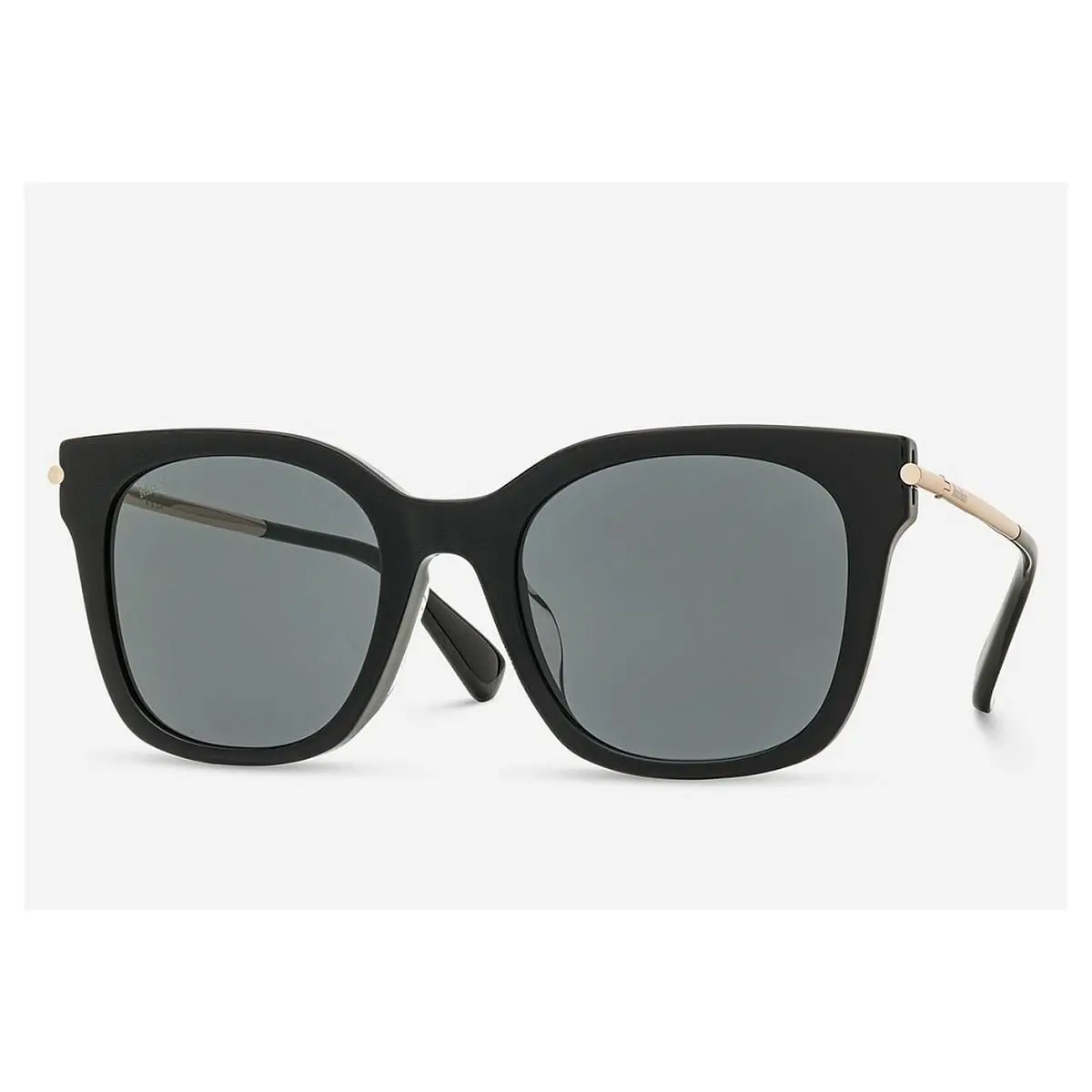 MM0115 01A Black Gold Women`s Sunglasses 53-21-140 W/case by Max Mara