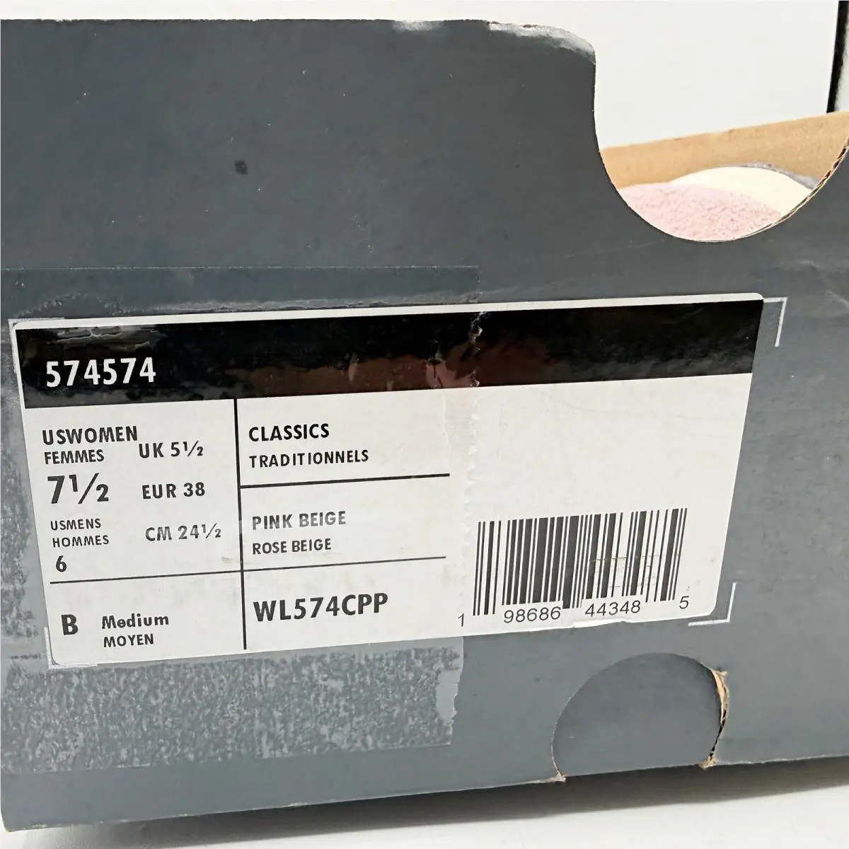 New Balance shoes - New Balance 574 - WL574CPP - Pink (UPC: 198686443485) 8