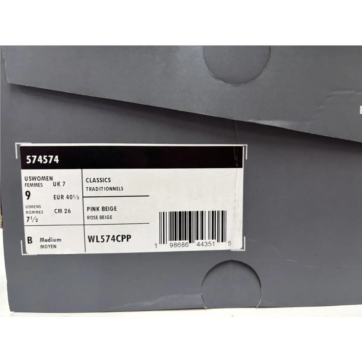 New Balance shoes - New Balance 574 - WL574CPP - Pink (UPC: 198686443515) 5