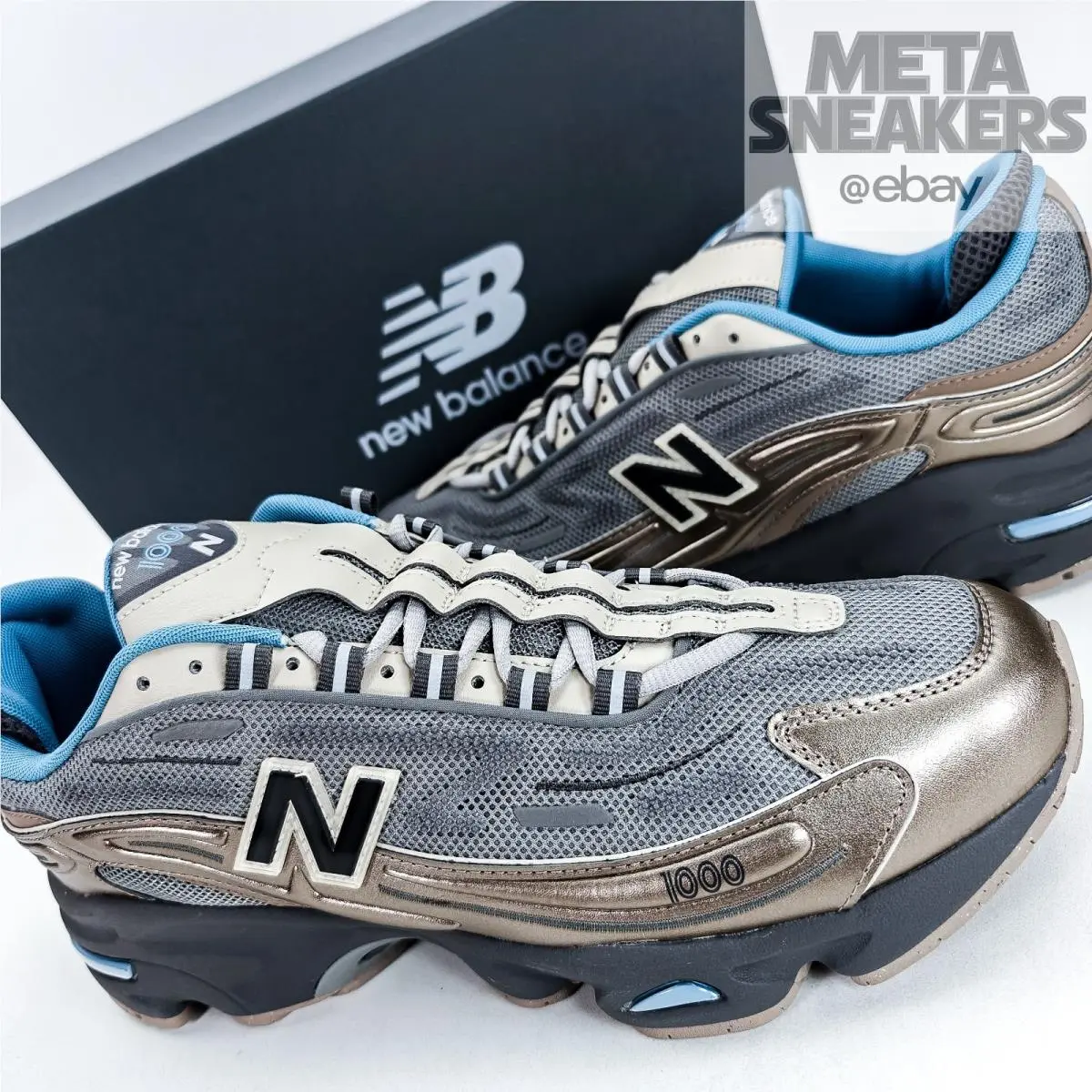 New Balance 1000 US 10 Men`s Brown Grey Blue Metallic Retro Run NB M1000DH