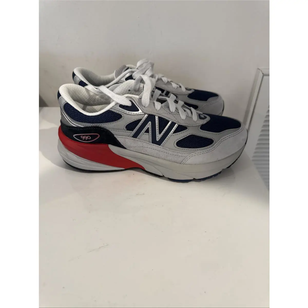 New Balance shoes - New Balance 990 - Grey Matter/Team Red 2
