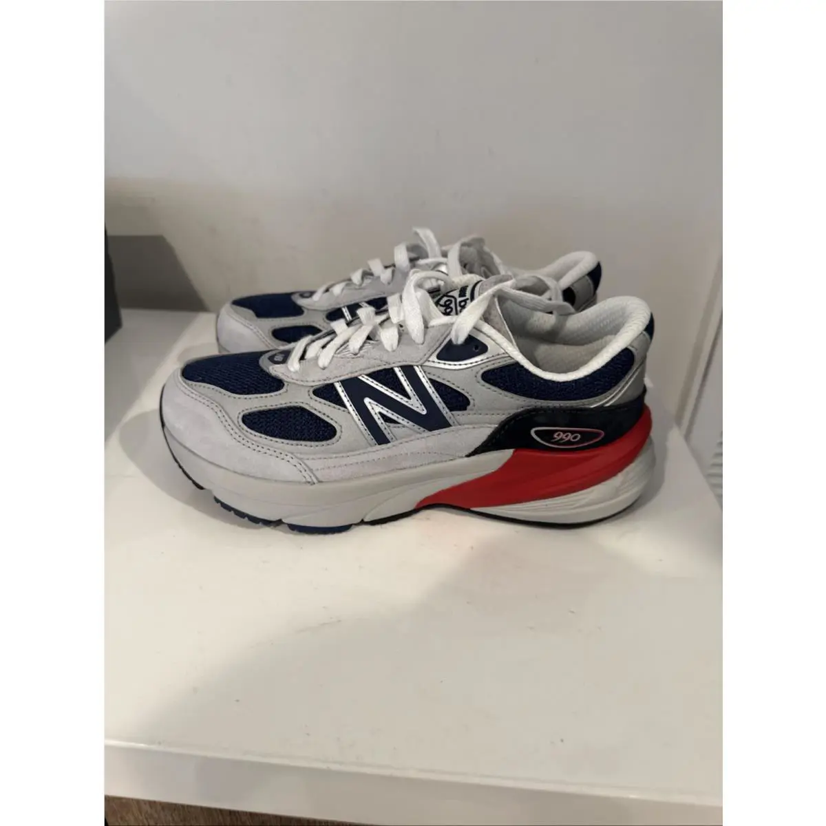 New Balance shoes - New Balance 990 - Grey Matter/Team Red 3