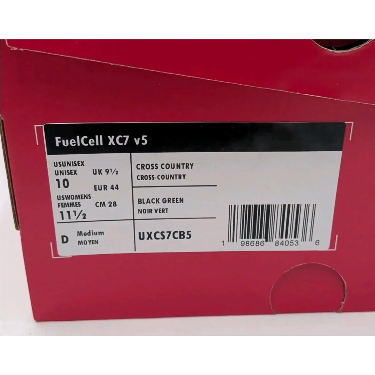 New Balance shoes - New Balance FuelCell XC7 v5 - UXCS7CB5 - Black (UPC: 198686840529) 1