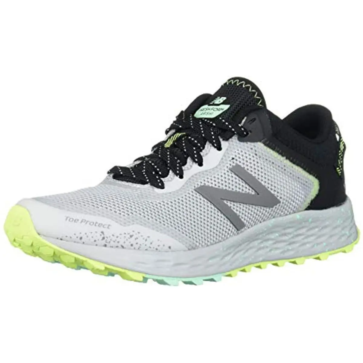 New Balance Womens Fresh Foam Arishi V1 Trail Running Shoe Light - Light Aluminum/Black/Neo Mint