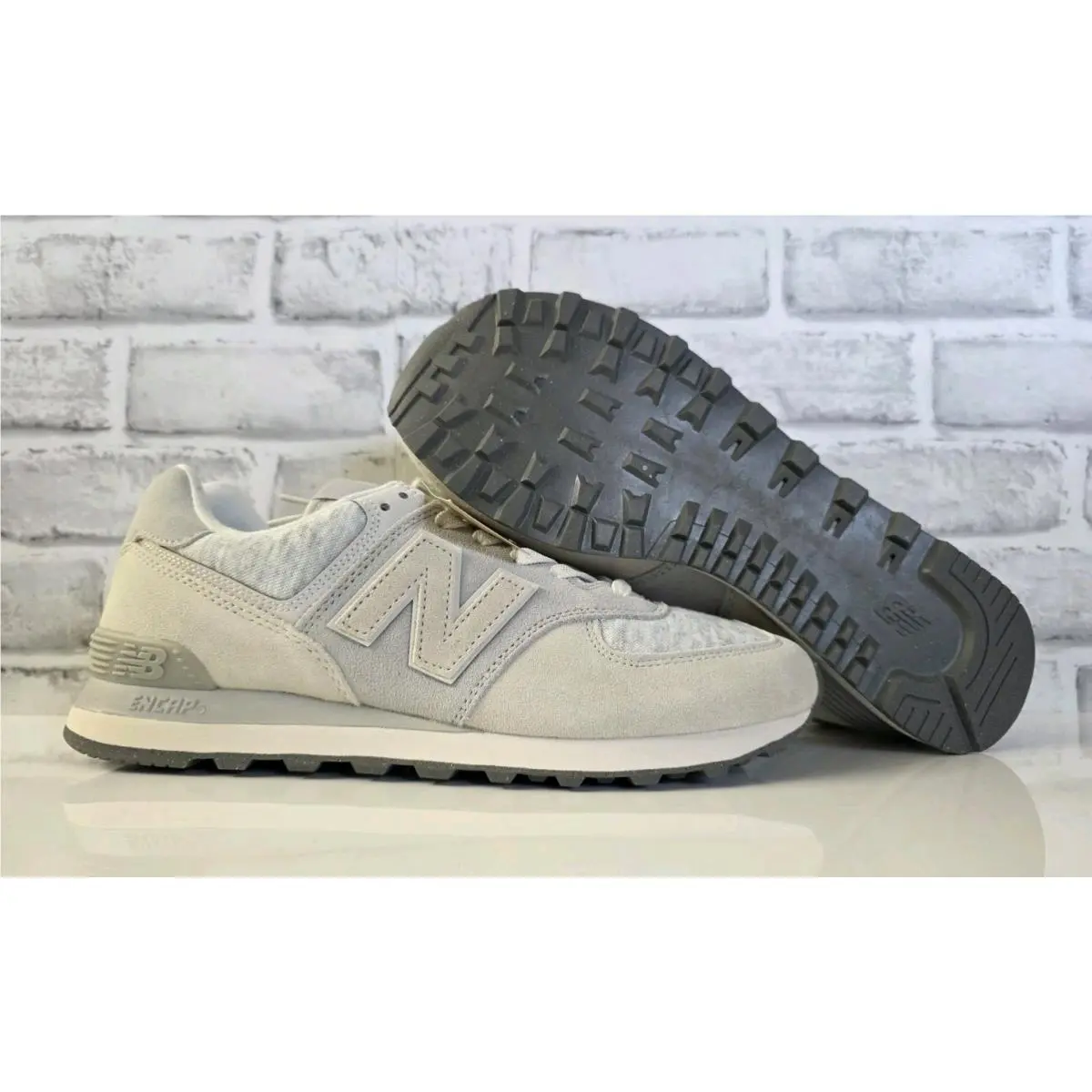 New Balance 574 Low U574GRM Sneakers Men Shoes Heather Grey Size 10