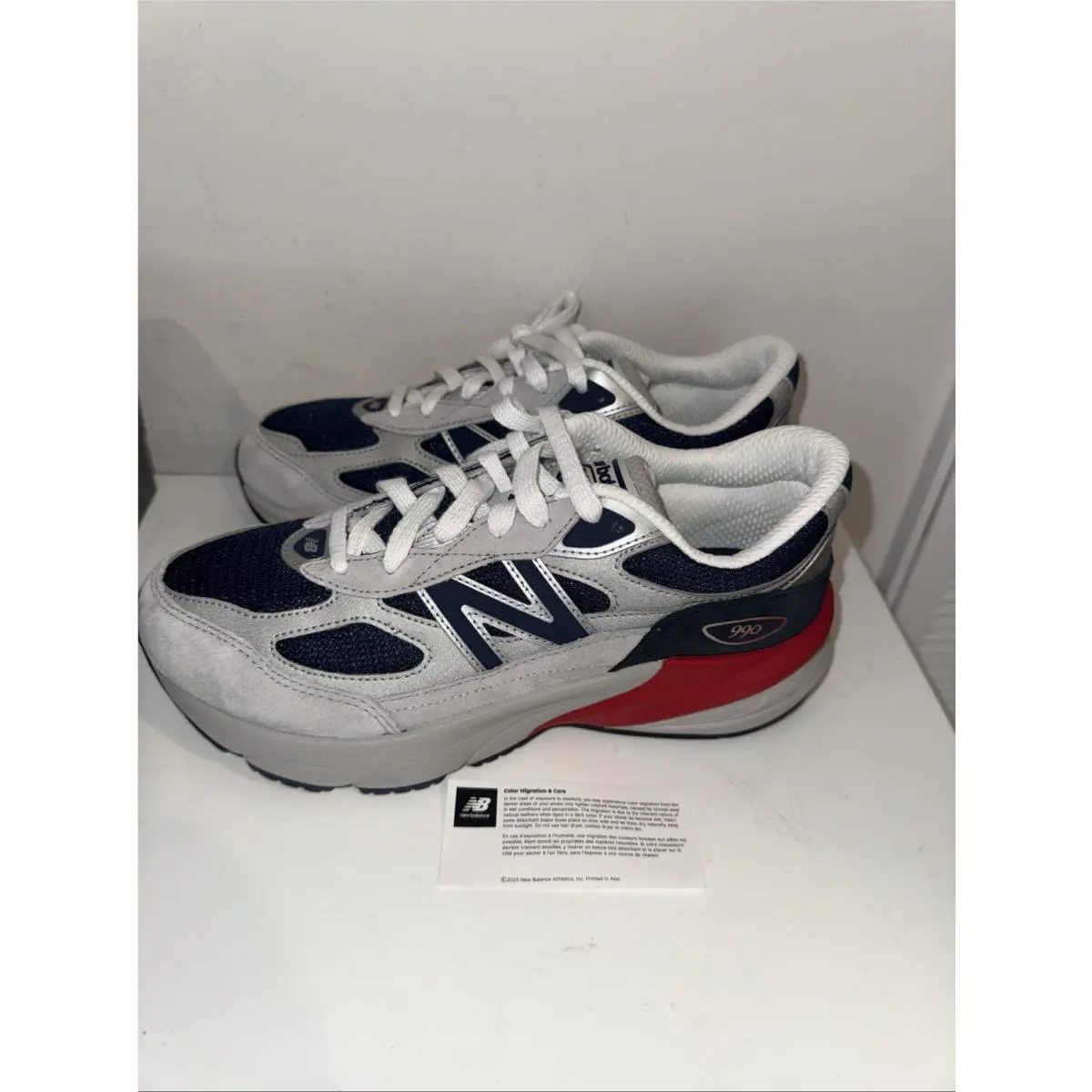 New Balance shoes - New Balance 990 - Gray Red Gris Rouge 1