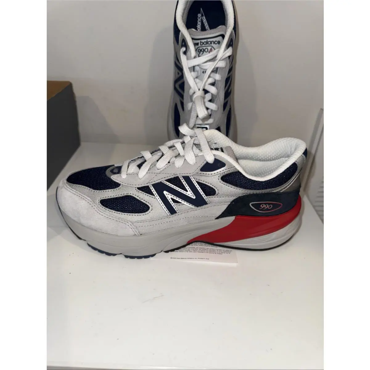 New Balance shoes - New Balance 990 - Gray Red Gris Rouge 5