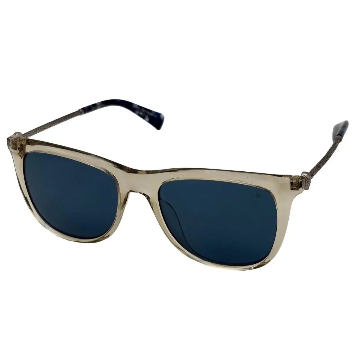 John Varvatos Mens Smoke Plastic Square Sunglass V544 Blue Lens
