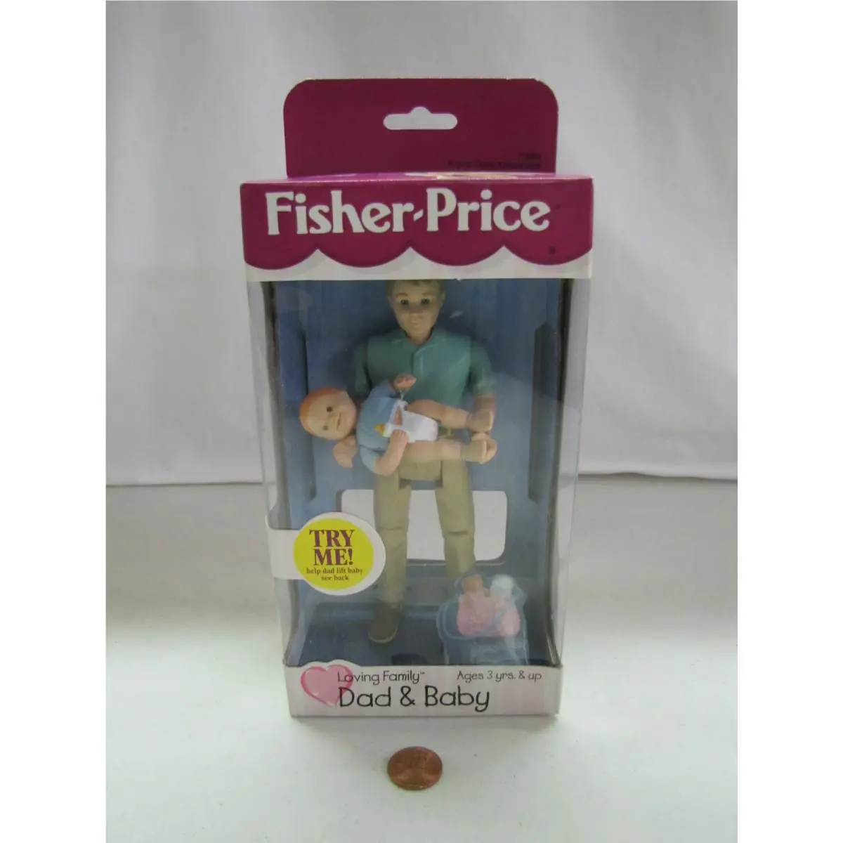 Fisher Price Loving Family Dollhouse Dad Baby Boy Infant Doll 1999
