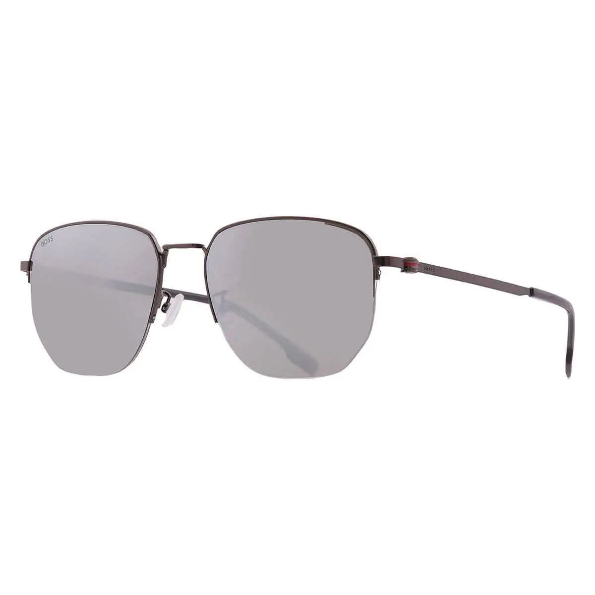Hugo Boss Silver Mirror Sport Men`s Sunglasses Boss 1538/F/SK 0R80/T4 57