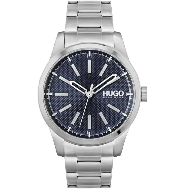 Hugo Boss 1530206 Blue Dial Silver Stainless Steel Bracelet Men’s Watch - Dial: Blue, Band: Silver, Bezel: Silver