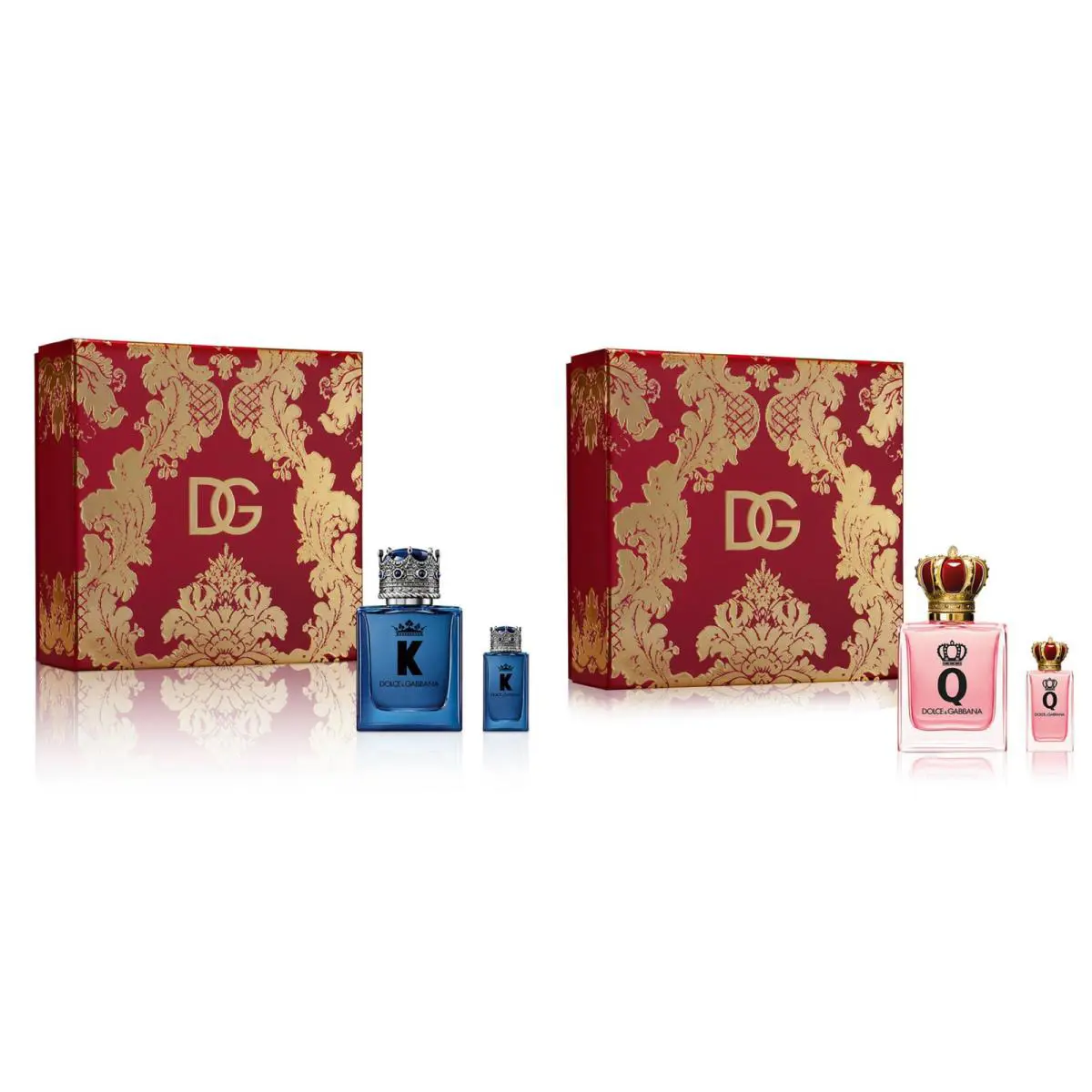 2pc Dolce Gabbana K King Q Queen 3.4 oz Eau de Parfum 2 Sets Mom Dad Gifts