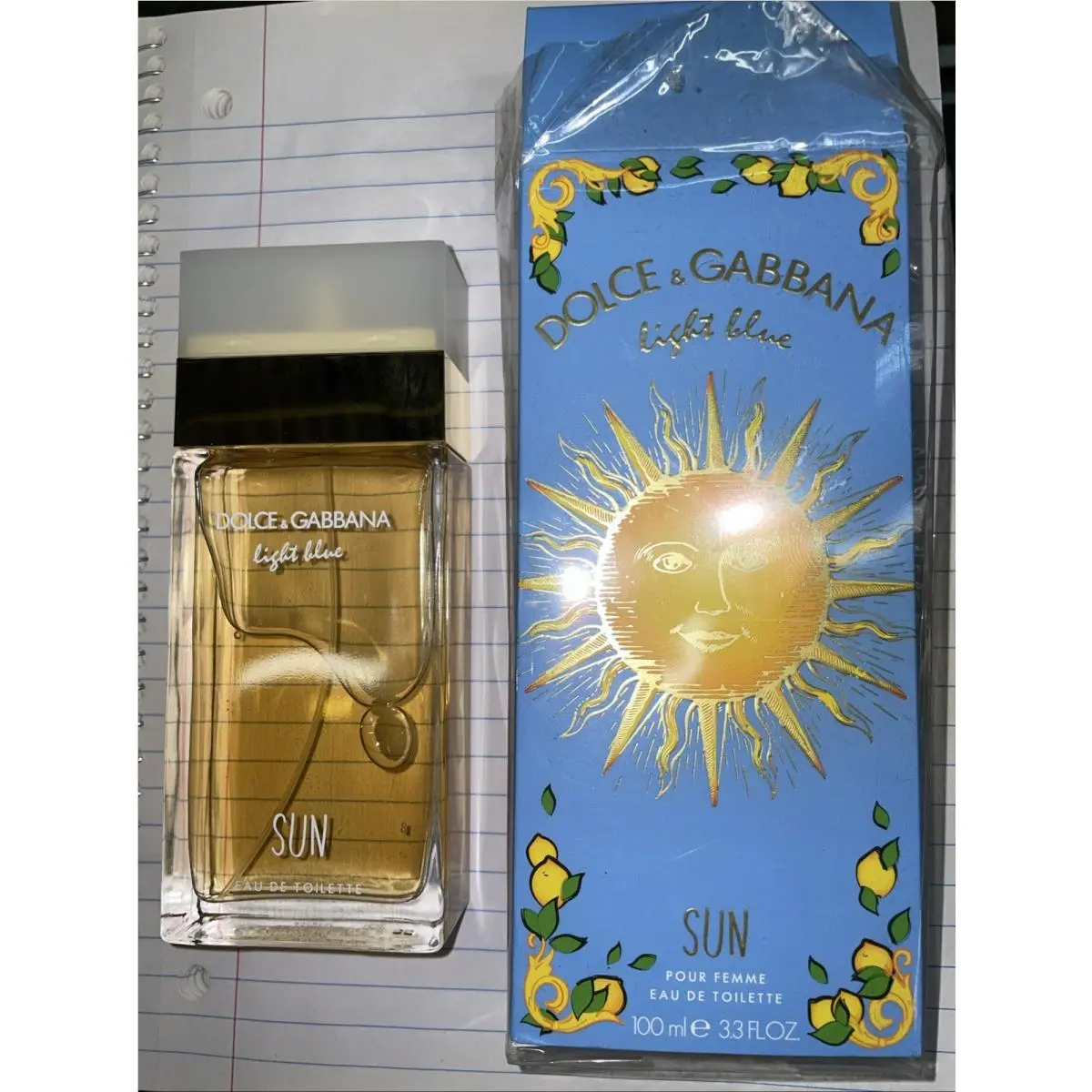 Dolce Gabbana Light Blue Sun 3.4 Oz/100 ml Eau De Toilette Spray