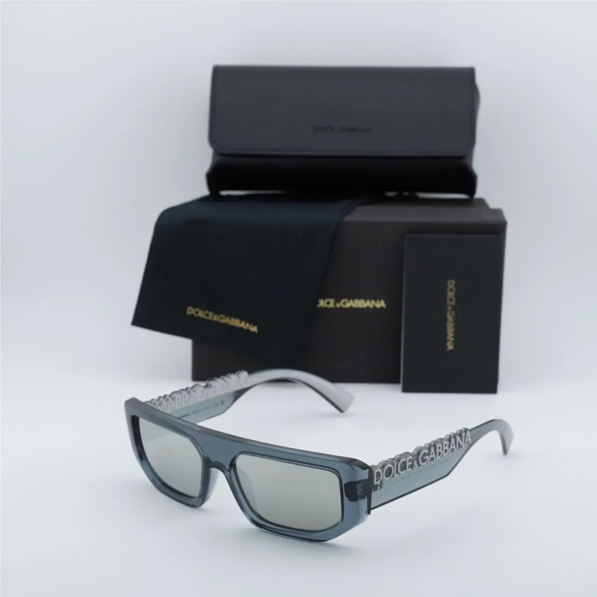 Dolce Gabbana DG6203 32556G Matte Black/light Grey Mirror Black