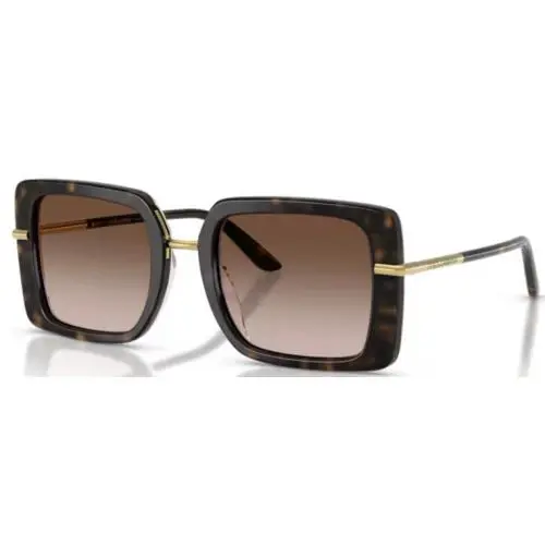 Dolce Gabbana DG4491 321713 Sunglasses Women`s Havana/white Barrow/brown 52mm