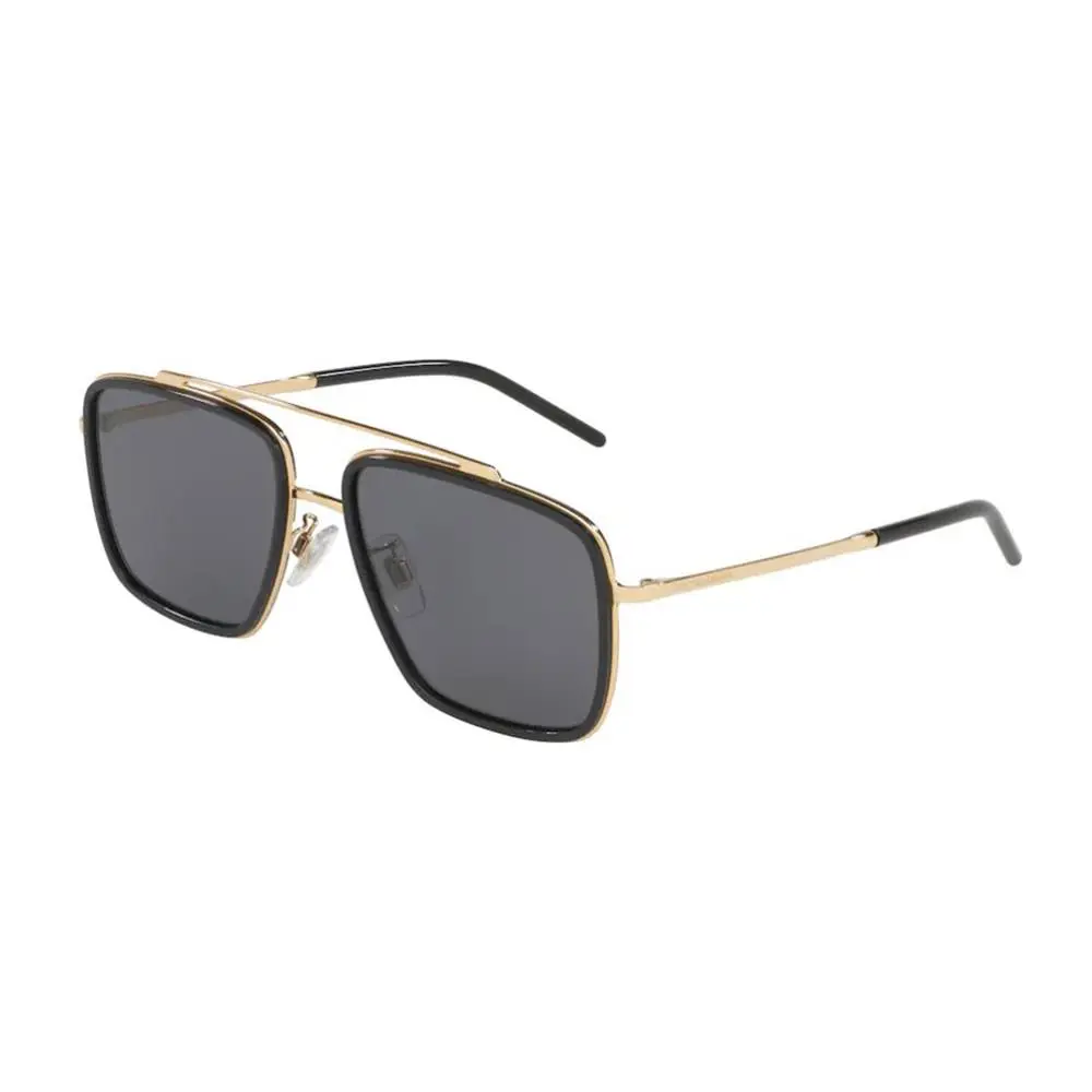 Dolce Gabbana DG2220 02/81 Sunglasses Men`s Gold/black/polarized Brown 57mm