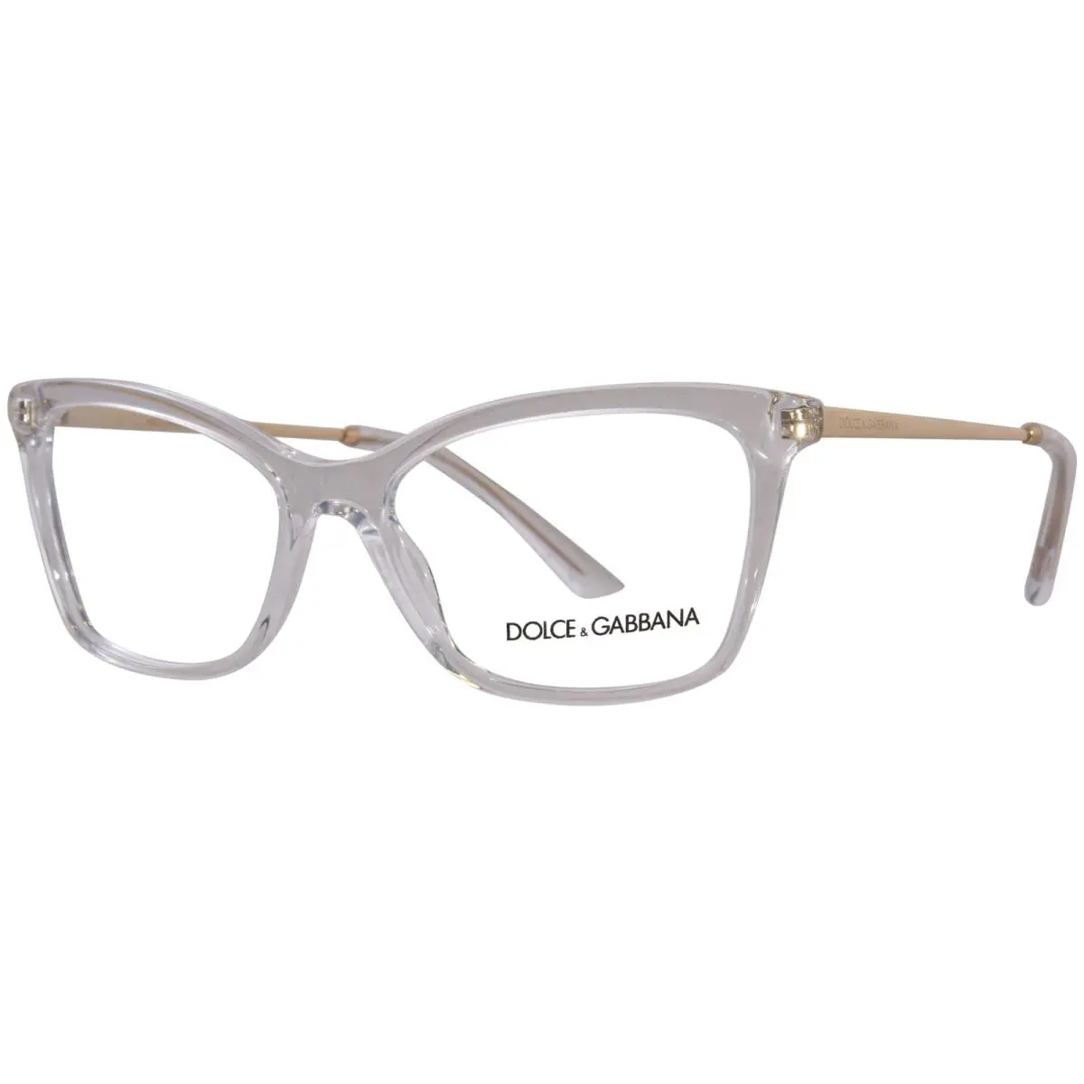 Dolce Gabbana DG3347 3133 Eyeglasses Women`s Crystal Clear/gold Full Rim 54mm